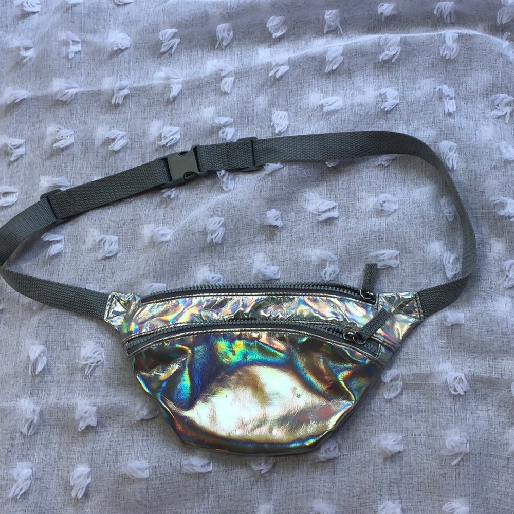Silver Metallic Fanny Pack